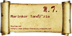 Marinkor Tanázia névjegykártya